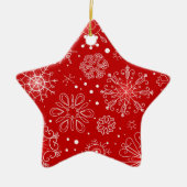 Kerstornament Ster Keramisch Ornament (Voorkant)