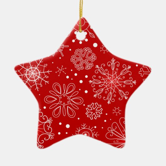 Kerstornament Ster Keramisch Ornament (Voorkant)