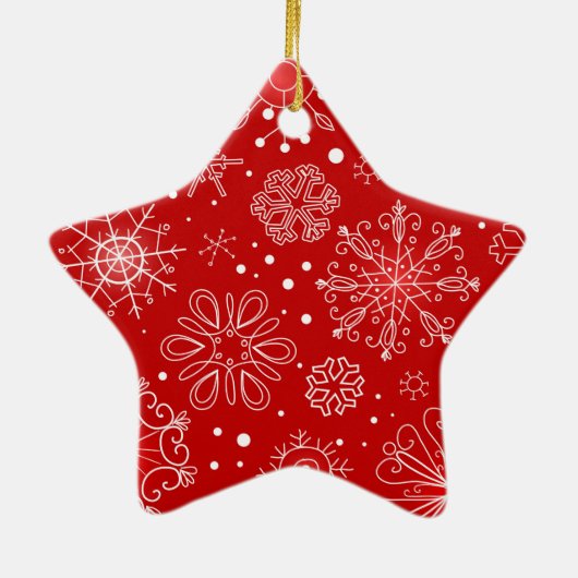 Kerstornament Ster Keramisch Ornament (Achterkant)