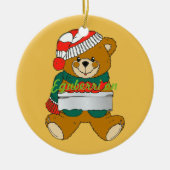 Kerstornament Teddy Bear Keramisch Ornament (Voorkant)