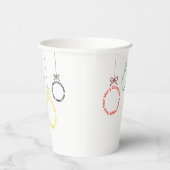 Kerstornament Tekst Ontwerp Papieren Bekers (Rechts)