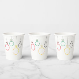 Kerstornament Tekst Ontwerp Papieren Bekers