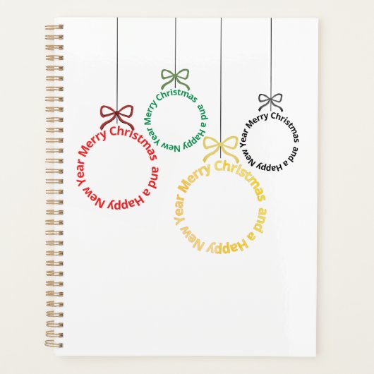 Kerstornament Tekst Ontwerp Planner (Voorkant)