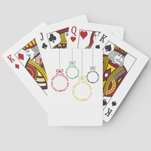 Kerstornament Tekst Ontwerp Pokerkaarten (Achterkant)
