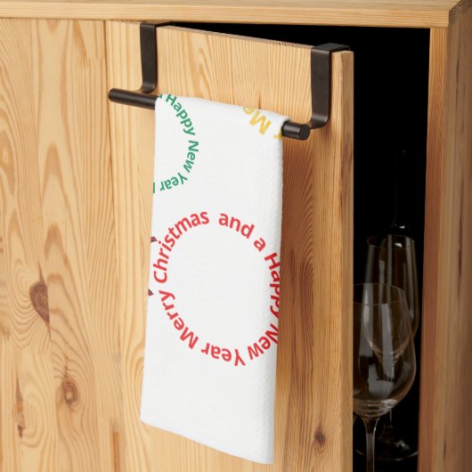 Kerstornament Tekst Ontwerp Theedoek (Derde Gevouwen)