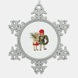 Kerstornament Tin Sneeuwvlok Ornament