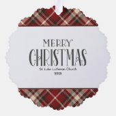 Kerstornament uit de hemel ornament kaart (Achterkant)