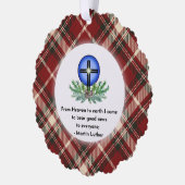 Kerstornament uit de hemel ornament kaart (Links)