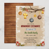 Kerstornament uitnodiging (Voorkant / Achterkant)