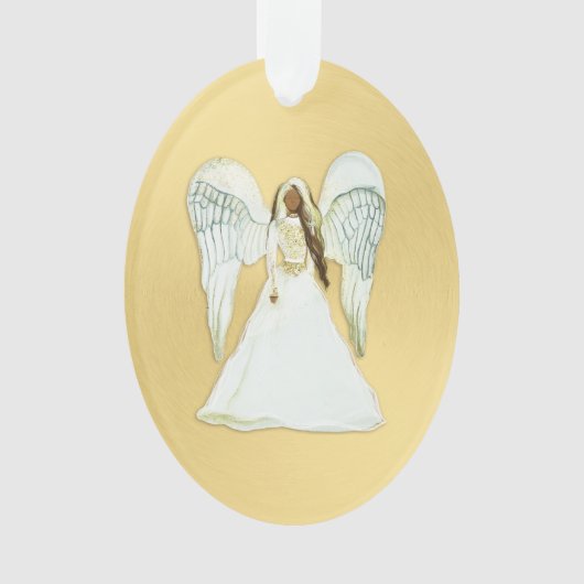 Kerstornament van de Afrikaanse Amerikaanse Angel Ornament (voorkant)