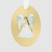 Kerstornament van de Afrikaanse Amerikaanse Angel Ornament (achterkant)