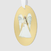 Kerstornament van de Afrikaanse Amerikaanse Angel Ornament (voorkant)