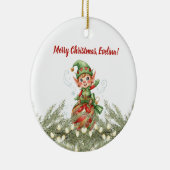 Kerstornament van de Elf Keramisch Ornament (Rechts)