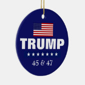 KERSTORNAMENT VAN DONALD TRUMP KERAMISCH ORNAMENT (Rechts)