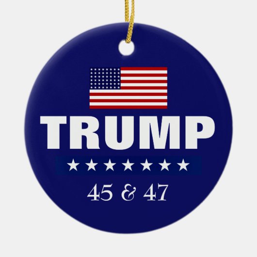 KERSTORNAMENT VAN DONALD TRUMP KERAMISCH ORNAMENT (Voorkant)