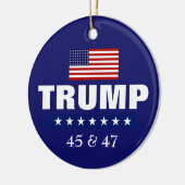 KERSTORNAMENT VAN DONALD TRUMP KERAMISCH ORNAMENT (Links)