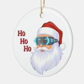 Kerstornament van Kerstman Keramisch Ornament (Links)
