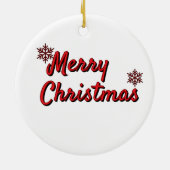 Kerstornament van Kerstman Keramisch Ornament (Achterkant)