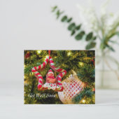 Kerstornament van koekhuis Hulp bij het snel herst Briefkaart (Staand voorkant)