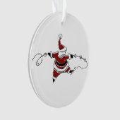 Kerstornament Vintage Schaatsende Kerstman Ornament (voorkant)
