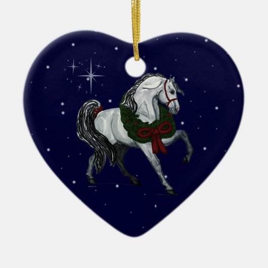 Kerstornament voor Andalusiaans paard Keramisch Ornament (Voorkant)