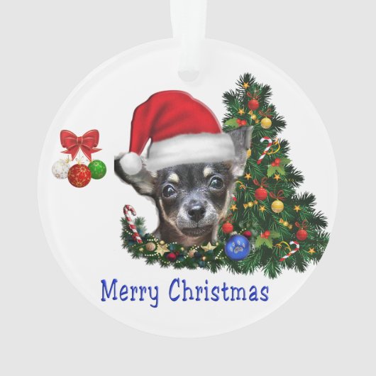 Kerstornament voor Chihuahua Ornament (achterkant)