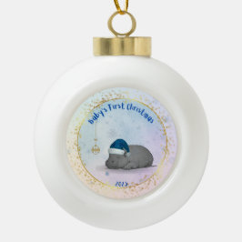 Kerstornament voor de eerste kerst van de baby - D Keramische Bal Ornament