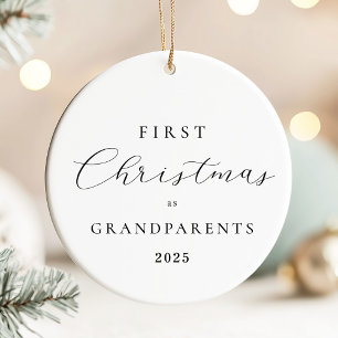 Kerstornament voor grootouders met minimale tekst keramisch ornament
