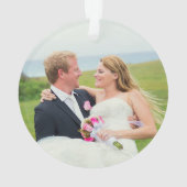 Kerstornament voor het eerste kerstfeest als getro ornament (achterkant)