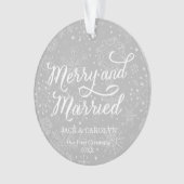 Kerstornament voor het eerste kerstfeest als getro ornament (voorkant)