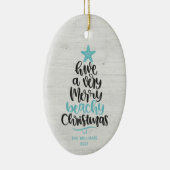 Kerstornament voor het strand keramisch ornament (Rechts)