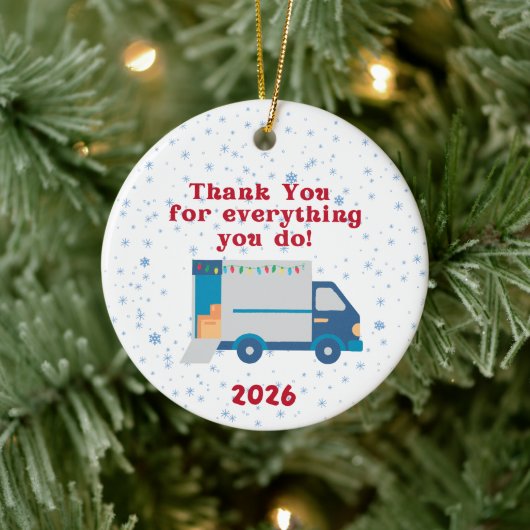 Kerstornament voor postbode keramisch ornament (Boom)