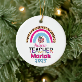Kerstornament voor toekomstige leraar keramisch ornament