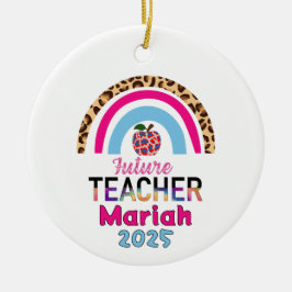 Kerstornament voor toekomstige leraar keramisch ornament