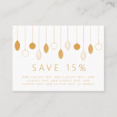 kerstornament Winter Discount Promo Kaart Visitekaartje (Voorkant)