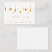 kerstornament Winter Discount Promo Kaart Visitekaartje (Voorkant / Achterkant)