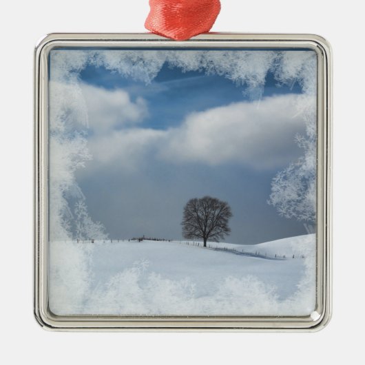 Kerstornament Winter eenitude Metalen Ornament (Voorkant)