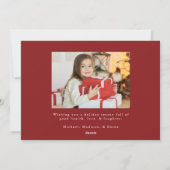 kerstornament Wreath Holly Jolly Foto Feestdagenkaart (Achterkant)