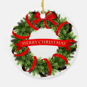 kerstornament-Wreath Keramisch Ornament (Achterkant)