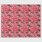 Kerstornamenten Aangepaste foto Xmas Star Cadeaupapier (Vlak)