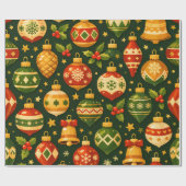 Kerstornamenten Cadeaupapier (Vlak)