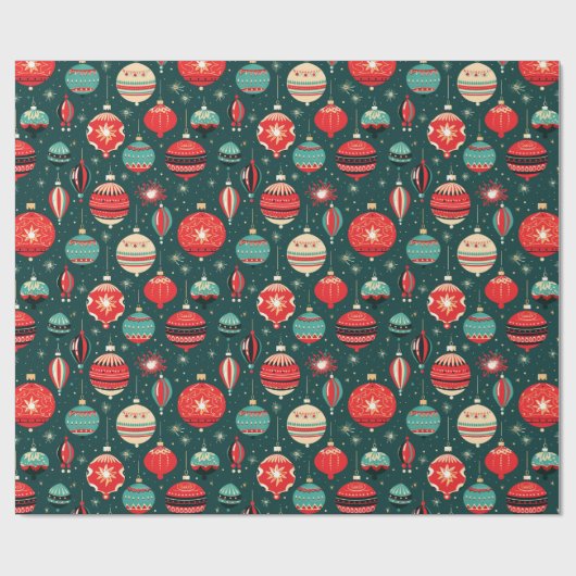 Kerstornamenten Geschenk Wrap Cadeaupapier (Vlak)