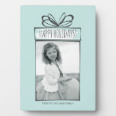 Kerstornamenten Holiday Foto van Plaque Fotoplaat (voorkant)