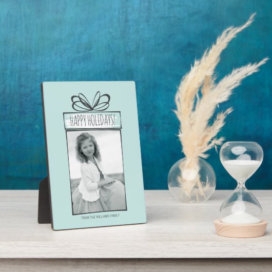 Kerstornamenten Holiday Foto van Plaque Fotoplaat (Zijkant)