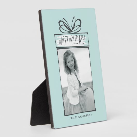 Kerstornamenten Holiday Foto van Plaque Fotoplaat (Zijkant)