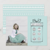 Kerstornamenten Holiday-fotokaart Feestdagenkaart (Voorkant / Achterkant)