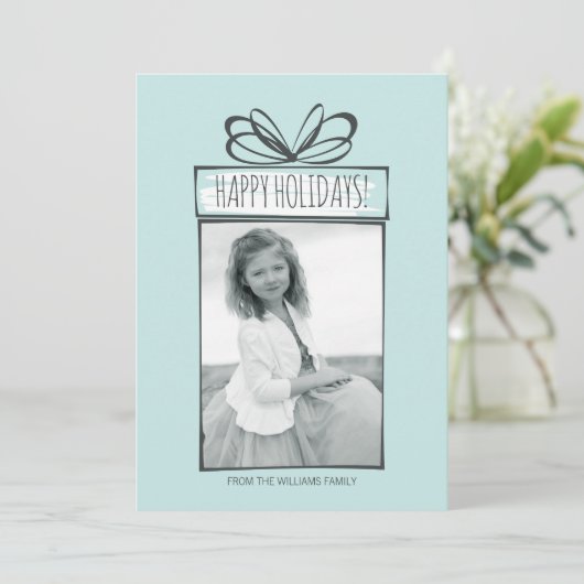Kerstornamenten Holiday-fotokaart Feestdagenkaart (Staand voorkant)