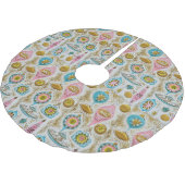 Kerstornamenten in midcentury modern-stijl kerstboom rok (Gekanteld)