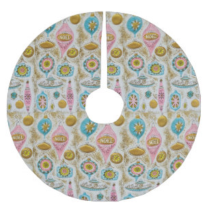 Kerstornamenten in midcentury modern-stijl kerstboom rok