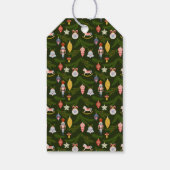 Kerstornamenten in Volkskunst stijl cadeaukaartje Cadeaulabel (Achterkant)